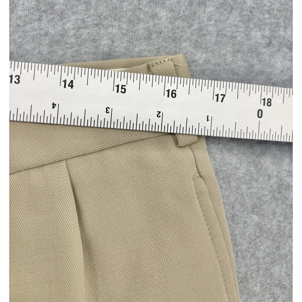 Tommy Hilfiger Classic American Pleated Dress Pants Tan 34x32 Cuffed Vintage 90s